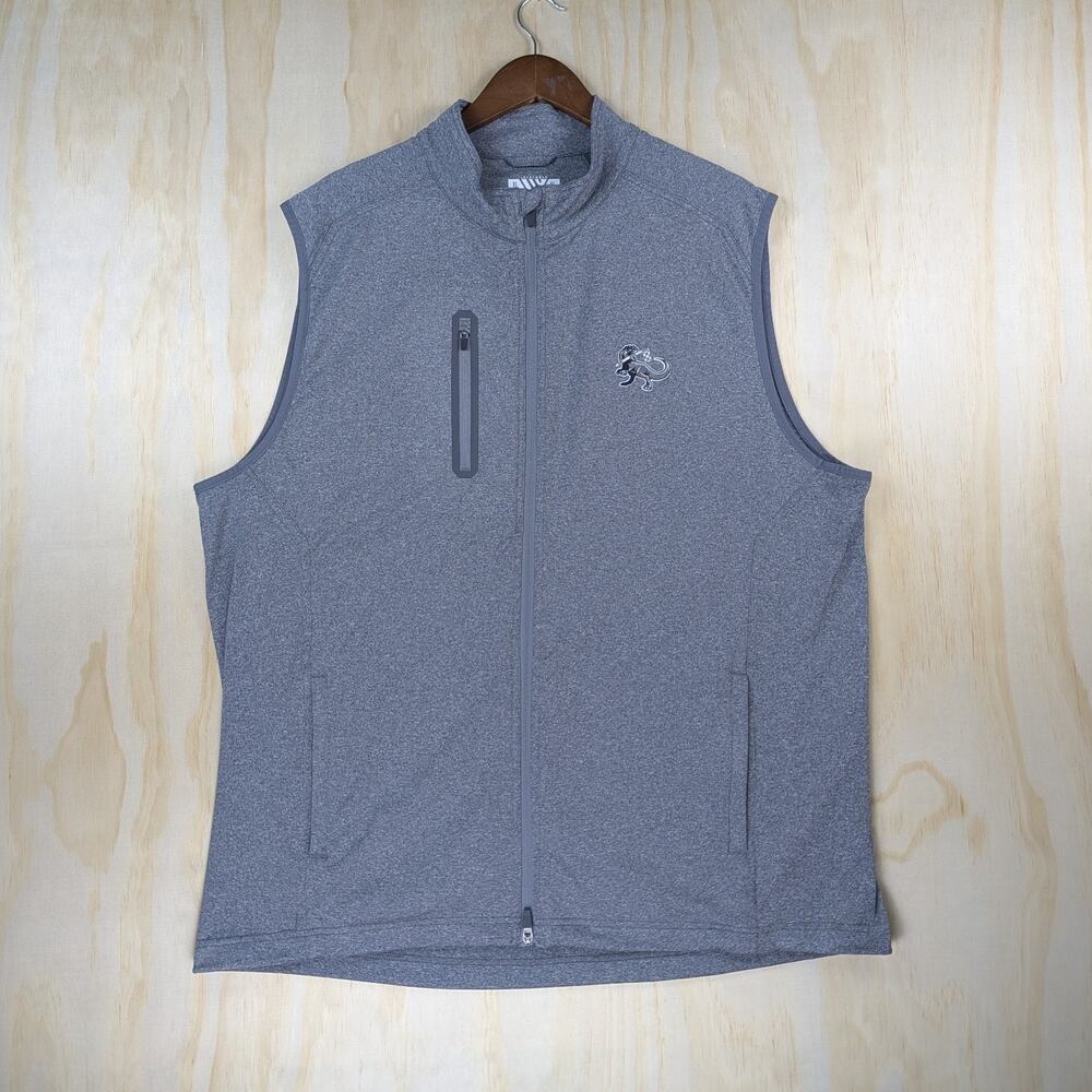 Levelwear Men's XL Firstlite Vest Gray Dinosaur Mountain Golf Club